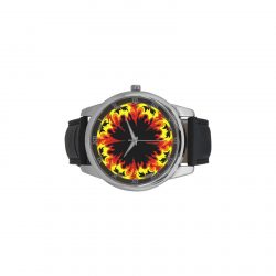 Ki-M design/FIRE EDITION/Leather Strap Large Dial Watch Men's Leather Strap Large Dial Watch(Model 213) - Image 2