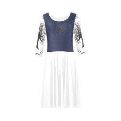 Tree of Life Tethys Half-Sleeve Skater Dress(Model D20) - Image 3