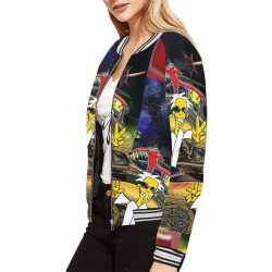 SPACEDOG All Over Print Bomber Jacket for Women (Model H21) - Image 2