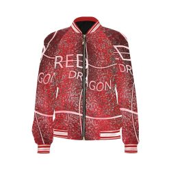 RED DRAGON All Over Print Bomber Jacket for Women (Model H21) - Image 4