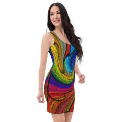 RANDOM COLOURS Sublimation Cut & Sew Dress - Image 4