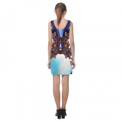 BLUE FLOWERS Helen Sleeveless Dress (Model D10) - Image 3