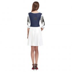 Tree of Life Tethys Half-Sleeve Skater Dress(Model D20) - Image 2