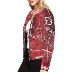 RED DRAGON All Over Print Bomber Jacket for Women (Model H21) - Image 2