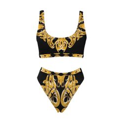 GOLDFLAKE Sport Top & High-Waisted Bikini Swimsuit (Model S07) - Image 4