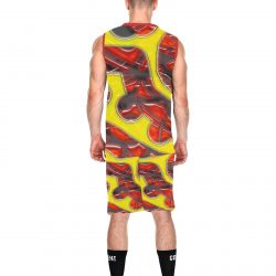 RED CHEESE All Over Print Basketball Uniform - Image 2