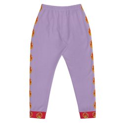 Ki-M design/FIRE EDITION/ Men's Joggers - light purple with fire - Image 3