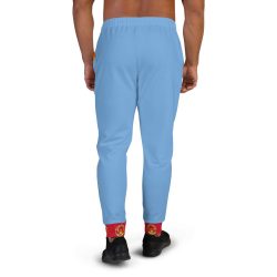 Ki-M design/FIRE EDITION/ Men's Joggers - blue with fire - Image 4