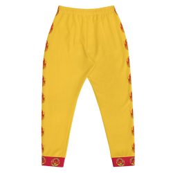 Ki-M design/FIRE EDITION/ Men's Joggers - yellow with fire - Image 3