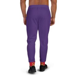 Ki-M design/FIRE EDITION/ Men's Joggers - purple with fire - Image 4