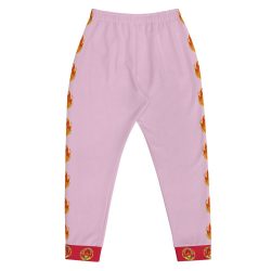 Ki-M design/FIRE EDITION/Men's Joggers - pink with fire - Image 3