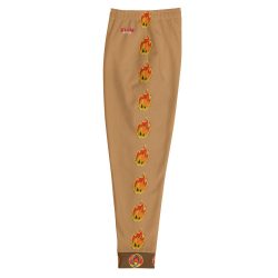 Ki-M design/FIRE EDITION/Men's Joggers - brown with fire - Image 4