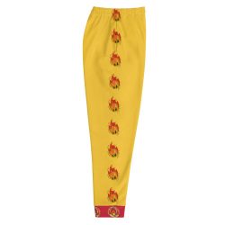 Ki-M design/FIRE EDITION/ Men's Joggers - yellow with fire - Image 2