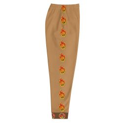 Ki-M design/FIRE EDITION/Men's Joggers - brown with fire - Image 2