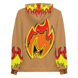 Ki-M design/FIRE EDITION/Unisex Hoodie - brown with fire - Image 2