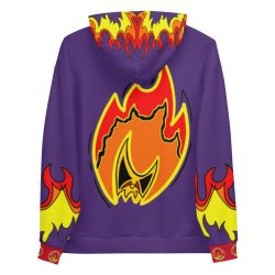 Ki-M design/FIRE EDITION/Unisex Hoodie - purple with fire - Image 2