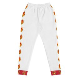 Ki-M design/FIRE EDITION/Women's Joggers - white with fire - Image 3