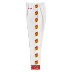 Ki-M design/FIRE EDITION/Women's Joggers - white with fire - Image 4