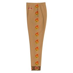 Ki-M design/FIRE EDITION/Women's Joggers - brown with fire - Image 4