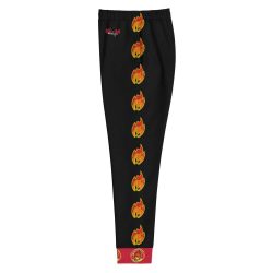 Ki-M design/FIRE EDITION/ Women's Joggers - black with fire - Image 4