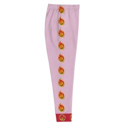 Ki-M design/FIRE EDITION/Women's Joggers - pink with fire - Image 2