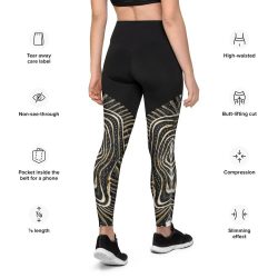 GOLDEN ZEBRA/Sports Leggings - Image 2