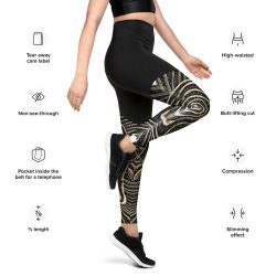 GOLDEN ZEBRA/Sports Leggings - Image 4