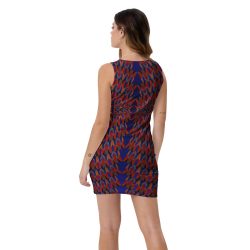 Women's Blue Fire Sublimation Cut & Sew Dress - Image 3