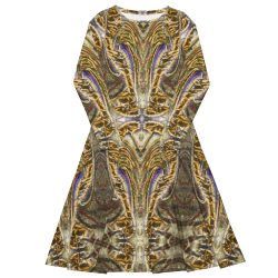 Women's GOLDEN AGE Long Sleeve Midi Dress - Stylish & Comfortable - Image 3