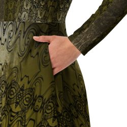 Women's Gold 89 Long Sleeve Midi Dress - Stylish & Elegant - Image 5