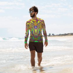 Men's Reggae Rash Guard | UV Protection Swim Shirt - Image 2