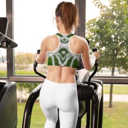 Organic Green Padded Sports Bra | Athletic Wear - Image 3