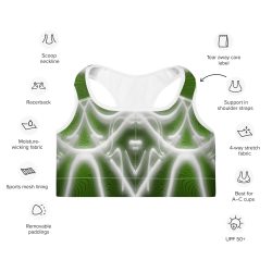 Organic Green Padded Sports Bra | Athletic Wear - Image 2