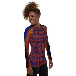 BLUE FIRE Women's Rash Guard - Image 4