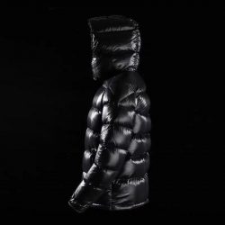 Pure Color Short Shiny White Duck Down Down Jacket - Image 4