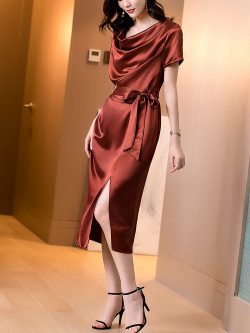 Silk satin dress - Image 2